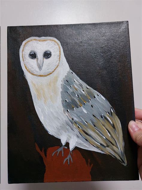 Night Owl Acrylic Paint Attempt Skillshare Student Project