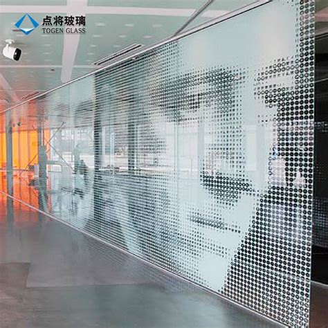 Custom Clear Printed Decorative Laminated Digital Ceramic Office Architectural Glass For Wall