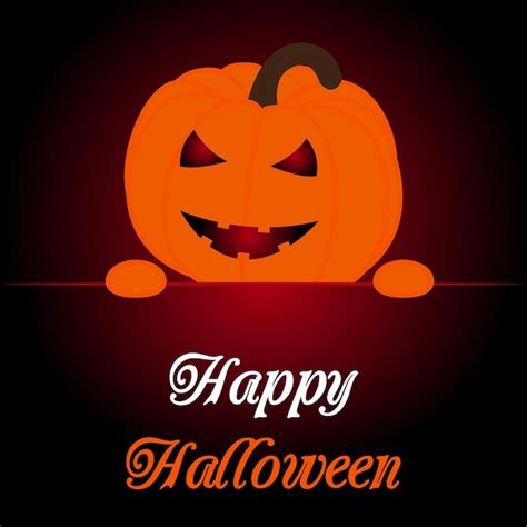 Premium Vector Happy Halloween Illustration With Scary Pumpkin Design