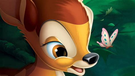 Download Bambi And Butterfly Wallpaper
