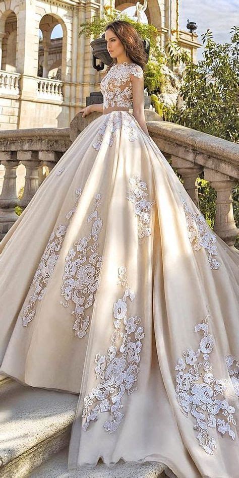 Floral Applique Wedding Dresses Via Crystal Design Silky Soft Hand