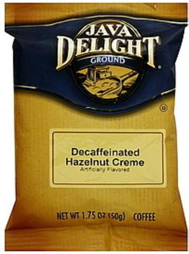 Java Delight Ground Hazelnut Creme Decaffeinated Coffee Oz
