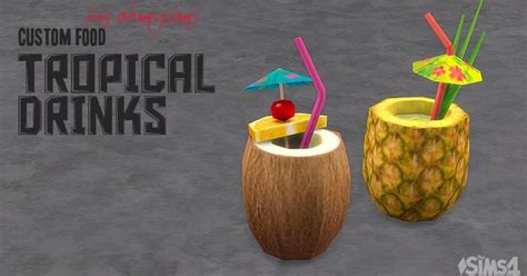 My Sims 4 Blog Tropical Drinks By Ohmysims