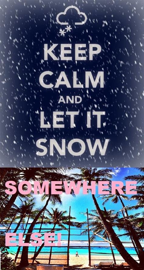 Let It Snow Somewhere Else I Hate Snow I Love Snow I Love Winter