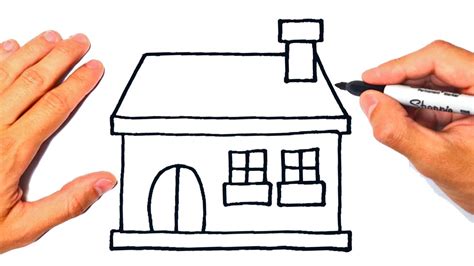 Como Dibujar Una Casa Dibujo Fácil Y Rápido De Una Casa Youtube