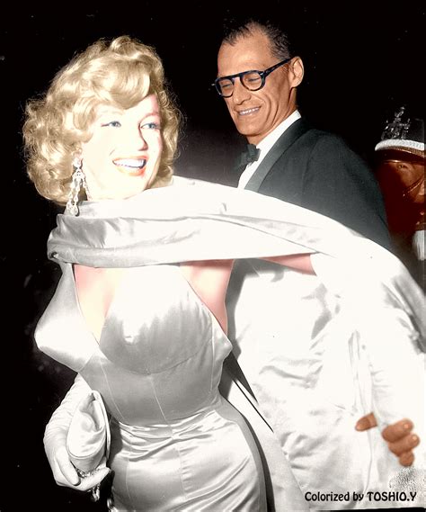 marilyn and arthur miller at the premiere of the prince and the showgirl june 13th 1957