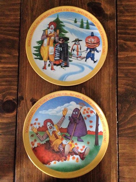 Well Used 1977 Mcdonalds Melamine Plates Set Of 2 Ronald Etsy