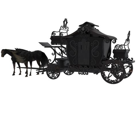 Gothic Carriage With Undead Horses At Rest Rear By Direwrath On Deviantart
