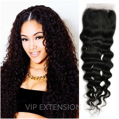 Brazilian Deep Wave Lace Closure Etsy Deep Wave Hairstyles