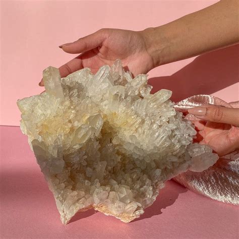Large Quartz Crystal Cluster Natural Clear Quartz Quartz Etsy