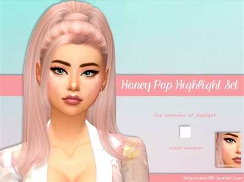 Honey Pop Highlight Set By Ladysimmer94 At Tsr Sims 4 Updates