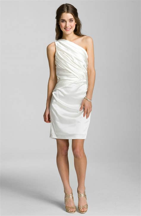 Gallery For One Shoulder White Cocktail Dress