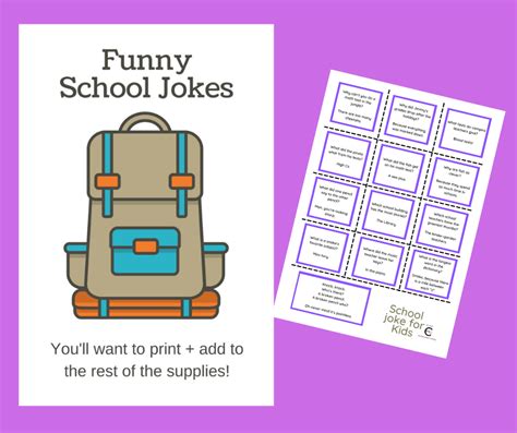 Funny School Appropriate Jokes With Printable Perfect For Students