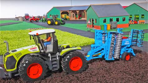 Bruder Tractors For Children 🚜 Claas Xerion 5000 Seeder 🚜 Bruder Toys