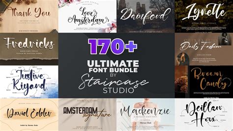 170 Ultimate Font Bundle By Staircase Studio Appsumo