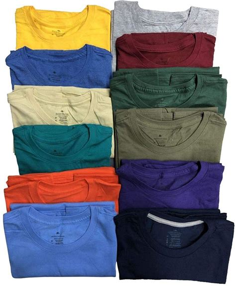 36 bulk mens plus size cotton crew neck short sleeve t shirts assorted colors size 4xl at