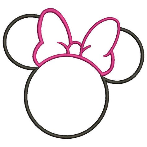 Minnie Mouse Applique Design 9 Size Disney Design Mickey Mouse Etsy