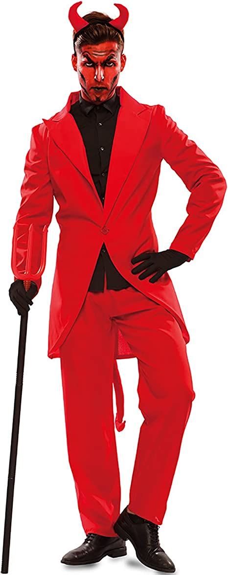 Eurocarnavales Mens Devil Costume Lucifer Costume Size M L Xl