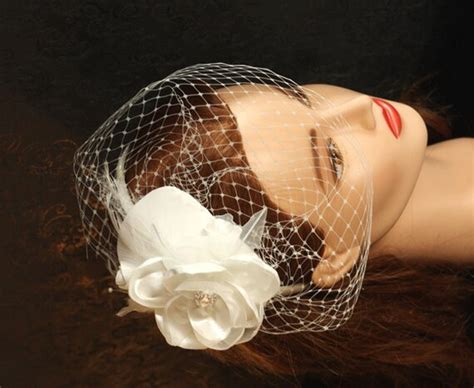 Items Similar To Fabulous Birdcage Veil Wedding Headpiece Bridal Hat