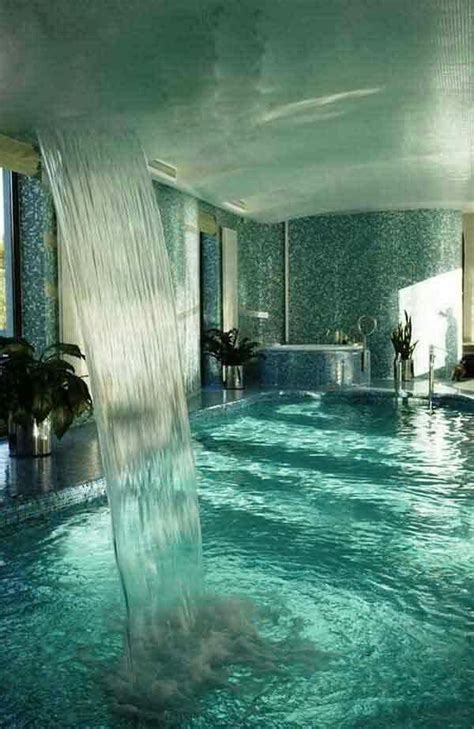 Indoor Pool With A Waterfallyes Indoor Waterfall Romantic