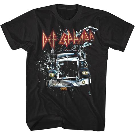 Def Leppard Trucking Through The Night Mens T Shirt Ebay