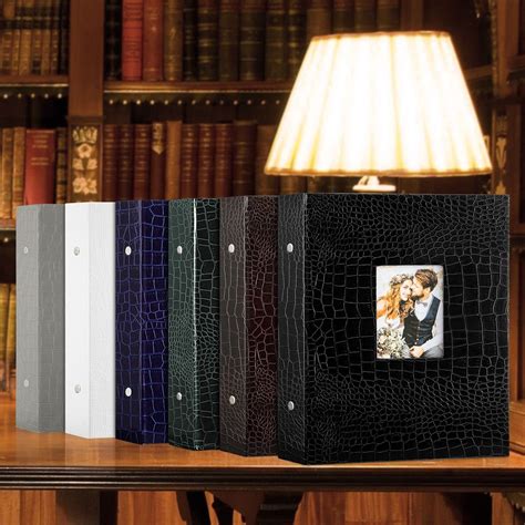 buy ywlake photo album 6x4 slip in croco leather 400 pockets photo albums holds portrait only