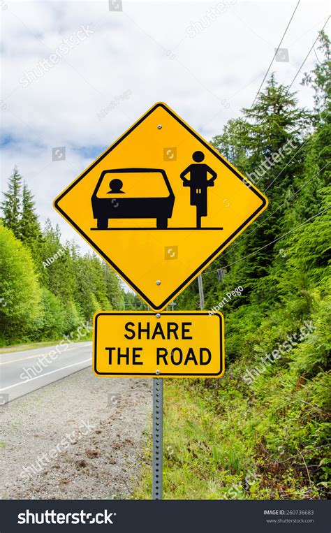 Share Road Warning Sign Cloudy Sky Stock Photo 260736683 Shutterstock