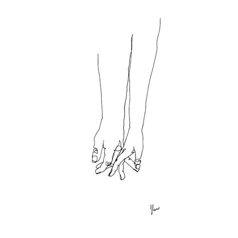 Artist Uses Simple Line Drawings To Capture A Couples Intimate Moments From The Female