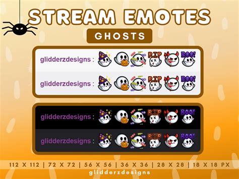 Twitch Halloween Ghost Emotes Pack 3 Twitch Halloween Emotes Etsy