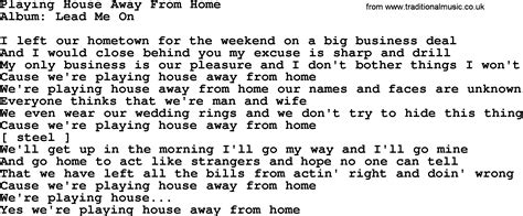 Loretta Lynn Song Playing House Away From Home Lyrics