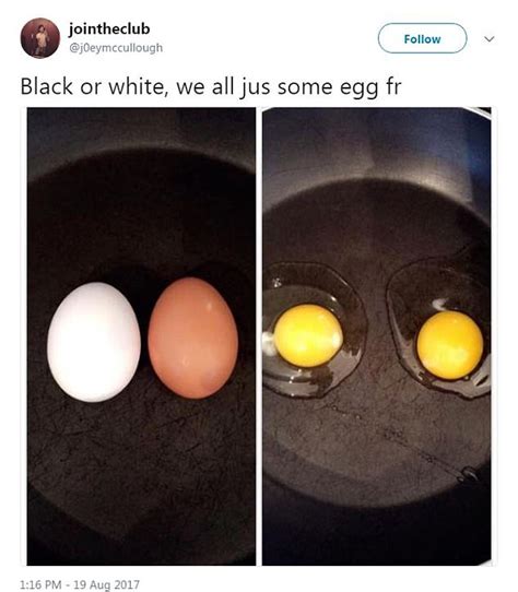 Man Uses Eggs To Fix Racism In Viral Tweet Daily Mail Online