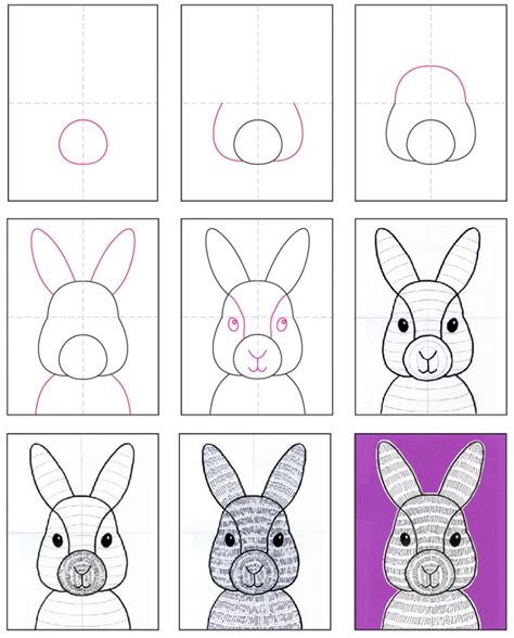 Bunny Face How To Draw A Bunny Face Easy Art Projects For Kids 479
