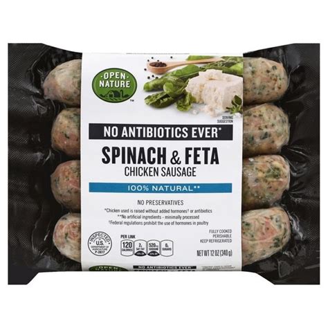 Open Nature Spinach Feta Chicken Sausage
