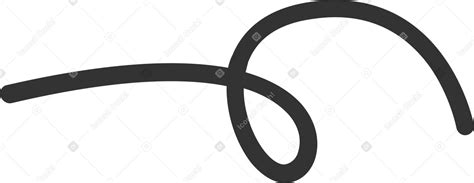 Curly Line Black Illustration In Png Svg