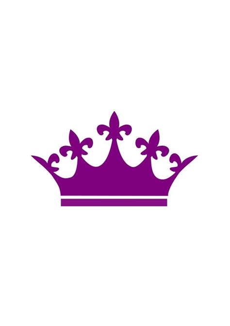 Queens Purple Crown On A White Background Free Image Download