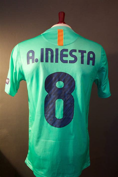 An Andres Iniesta Game Used 8 Fc Barcelona Away Shirt 201011 Uefa