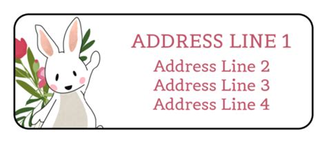 Easter Address Label Template | Address label template, Free printable address labels templates ...