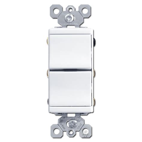 White 3 Way Double Rocker Switches Kyle Switch Plates