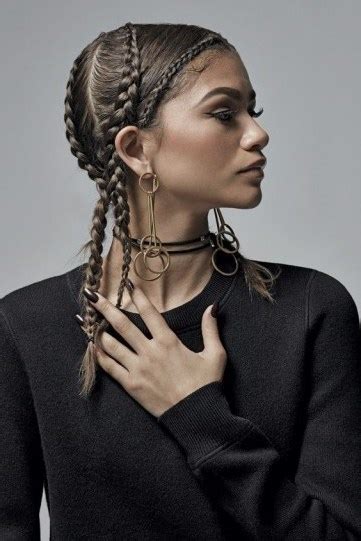 zendaya braided hair ~ celebrity hairstyles ~ braids