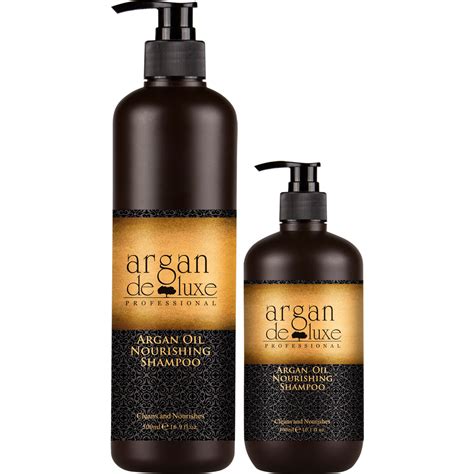 Argan Deluxe Professional Argan Oil Nourishing Shampoo 300ml And 1lt Hairlight Hair And Beauty