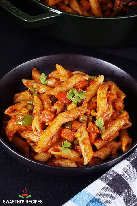 Masala Pasta Recipe Indian Style Pasta Swasthis Recipes