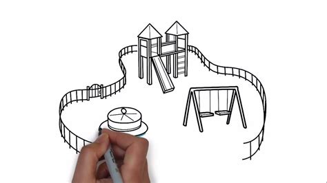 How To Draw A Playground Step By Step Easy Tutorial To Learn Drawing