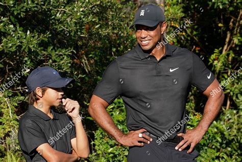 Tiger Woods His Son Charlie Seen Editorial Stock Photo Stock Image