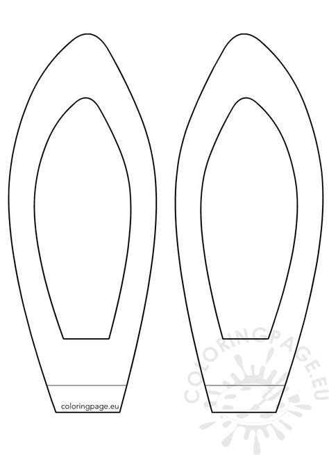With a bit of effort and time, soon, you will have this great crochet design! Easter craft Bunny ears template - Coloring Page