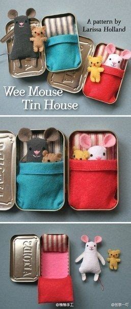 Wee Mouse Tin House Matchbox Crafts Puppets For Kids Tin House Cool