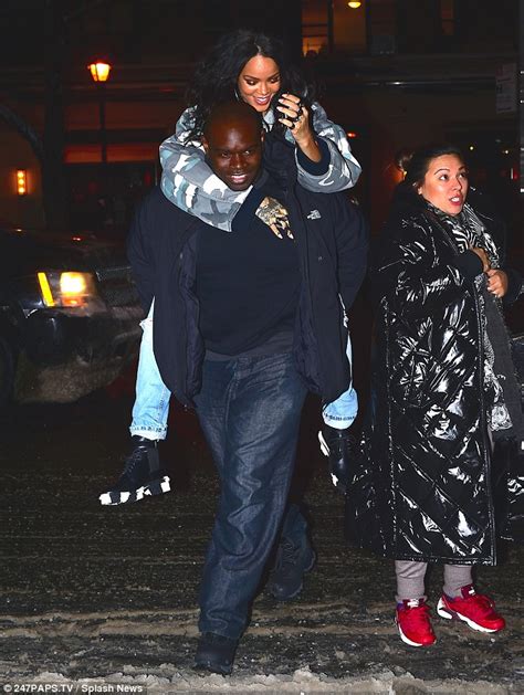 Rihanna Gets The Superstar Treatment As She Is Carried Over The Icy