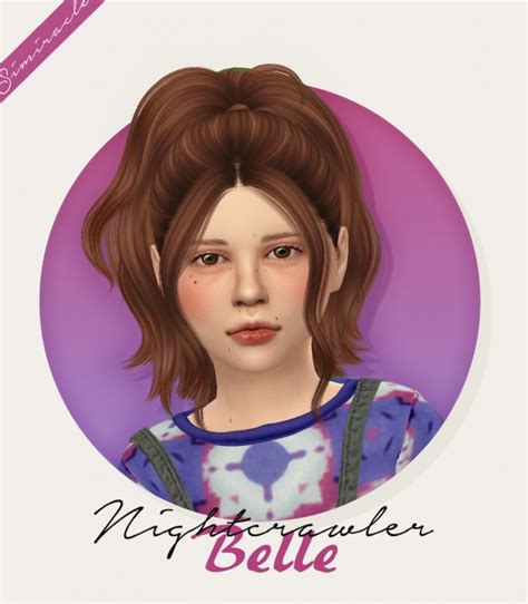 Nightcrawler Belle Hair Kids Version At Simiracle Sims 4 Updates