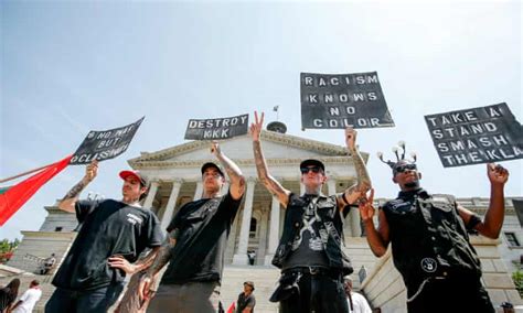 Black Group And Ku Klux Klan Hold Rallies On Confederate Flag Battleground South Carolina