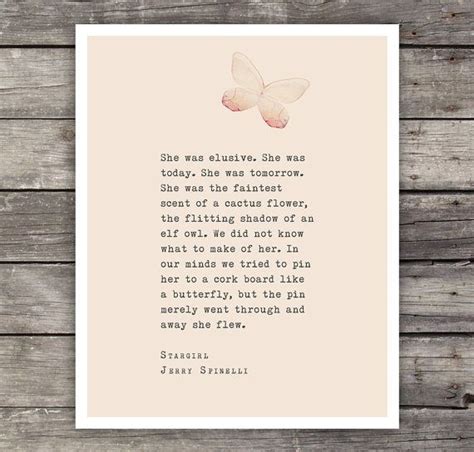Stargirl quotations to activate your inner potential: Typographic Print Stargirl Quote by Jerry by Riverwaystudios, $12.00. I would love this. "In our ...