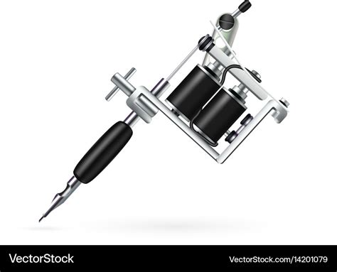 Realistic Tattoo Machine Royalty Free Vector Image